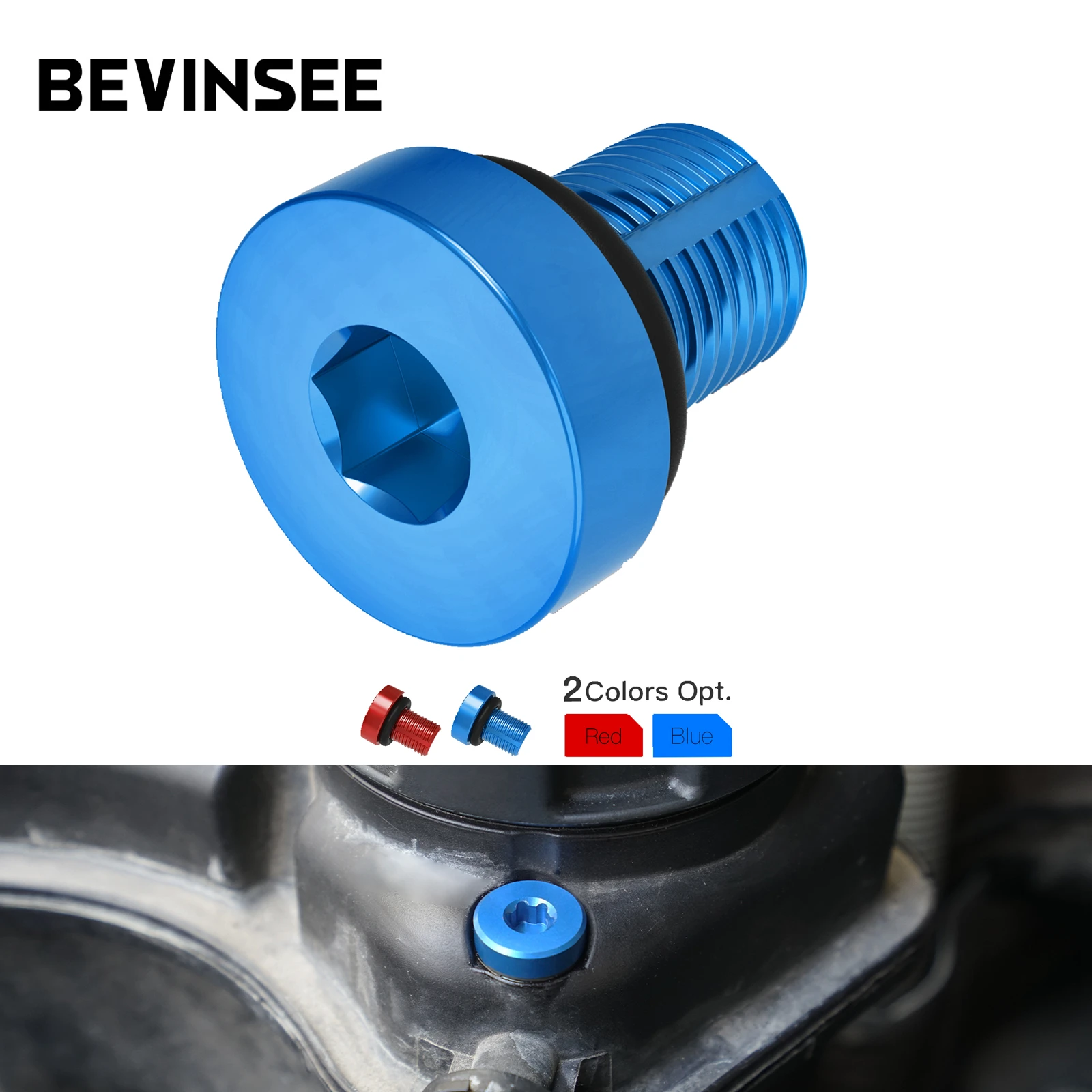 BEVINSEE tornillo de purga de carcasa de termostato de refrigerante de aluminio para BMW E39 E82 E46 E90 E92 E38 F10 F30 G20 G30 X5 E53 E70 Z4