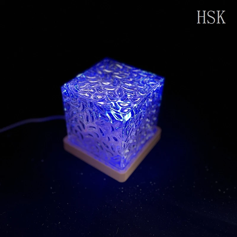 

led Square ripple atmosphere lamp nightlight creative bedside bedroom flame aurora dynamic table lamp