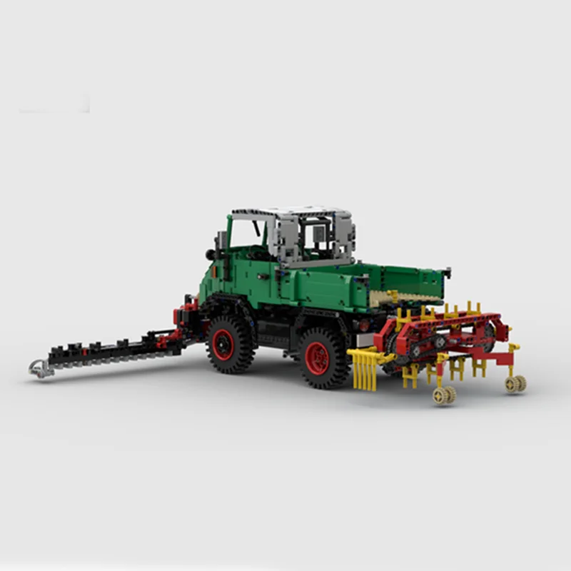 3019pcs MOC Unimog Groene Band Hark En Technisch Modelbouw Speelgoed Blokken Kerstcadeaus Bouw Monteren DIY Baksteen Kinderen
