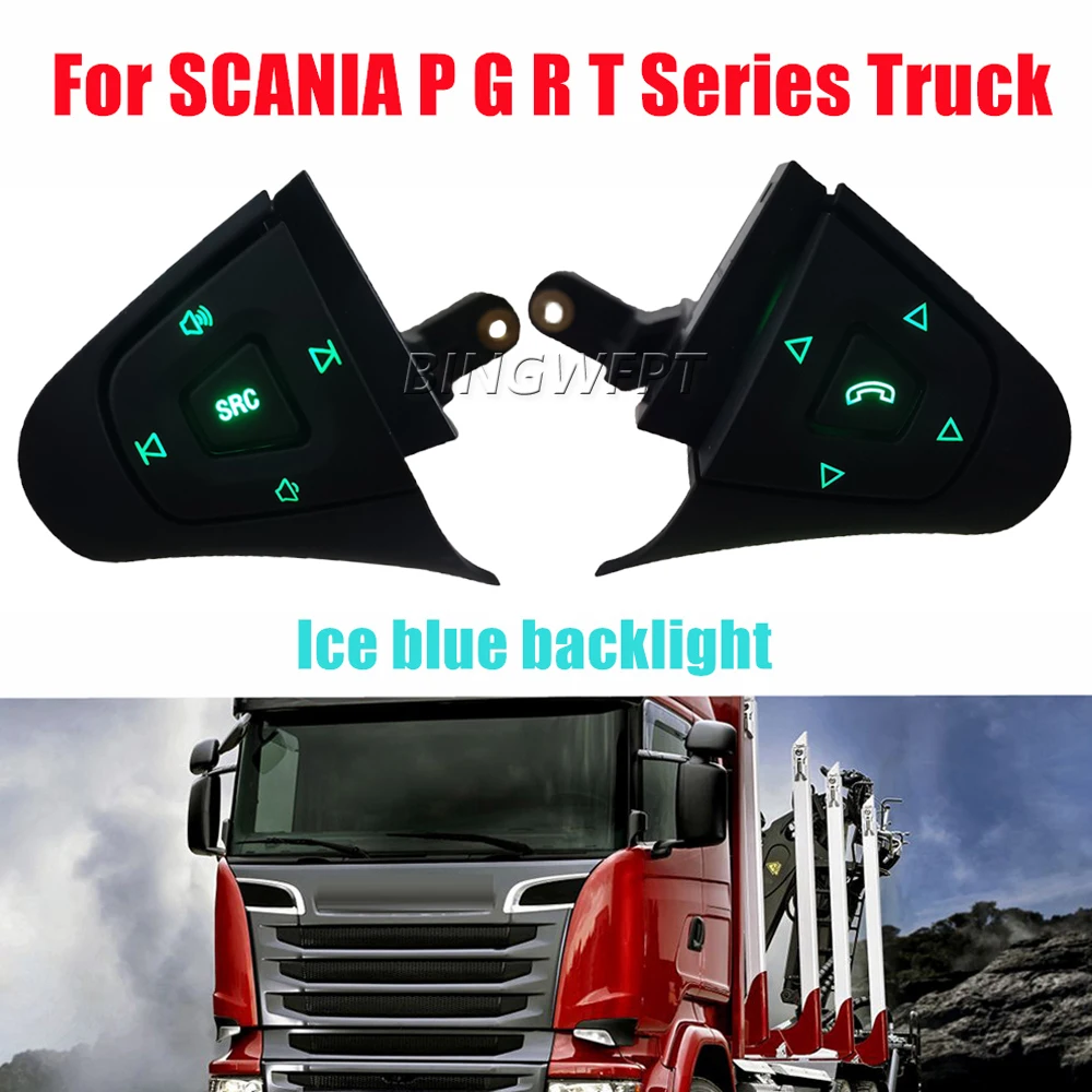 

New Truck Electric Steering Wheel Switch Panel Module Telephone And Menus Button For SCANIA P G R T Series Truck 1870909 1870910