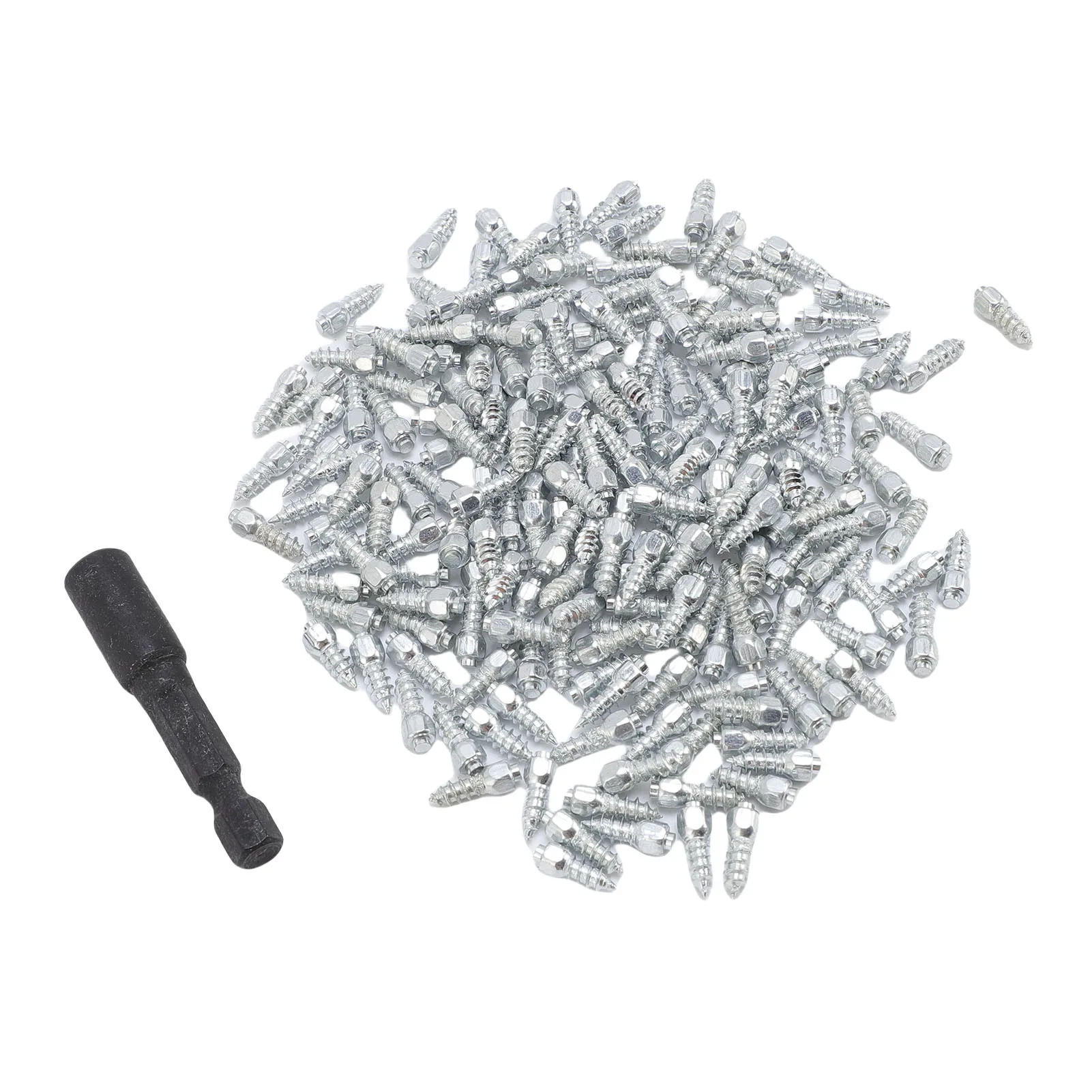 200 peças 12mm pinos de pneu de aço antiderrapante anti gelo neve picos de pneu com ferramenta de instalação para moto motocicleta dirt bike