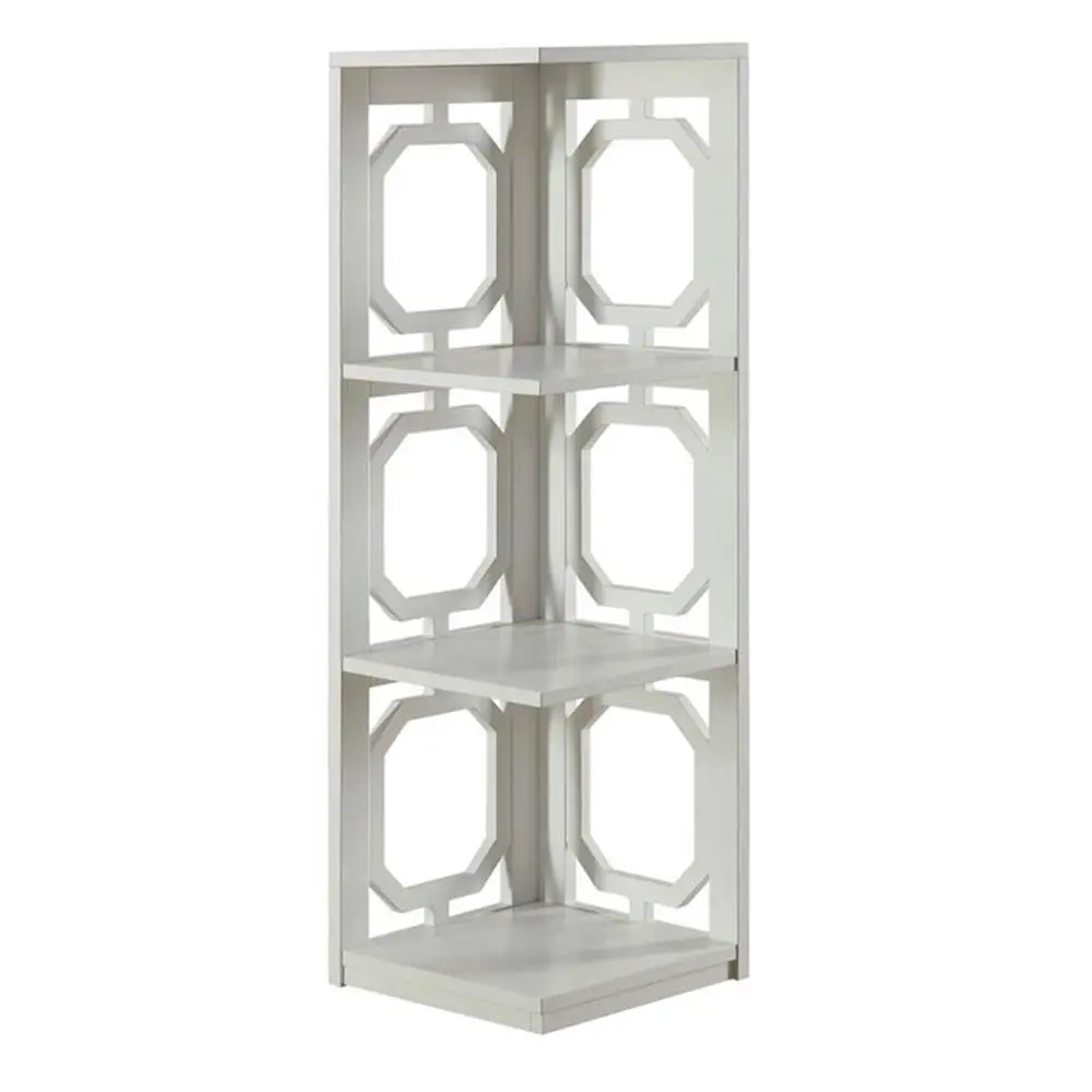 

3 Tier Corner Bookcase, White