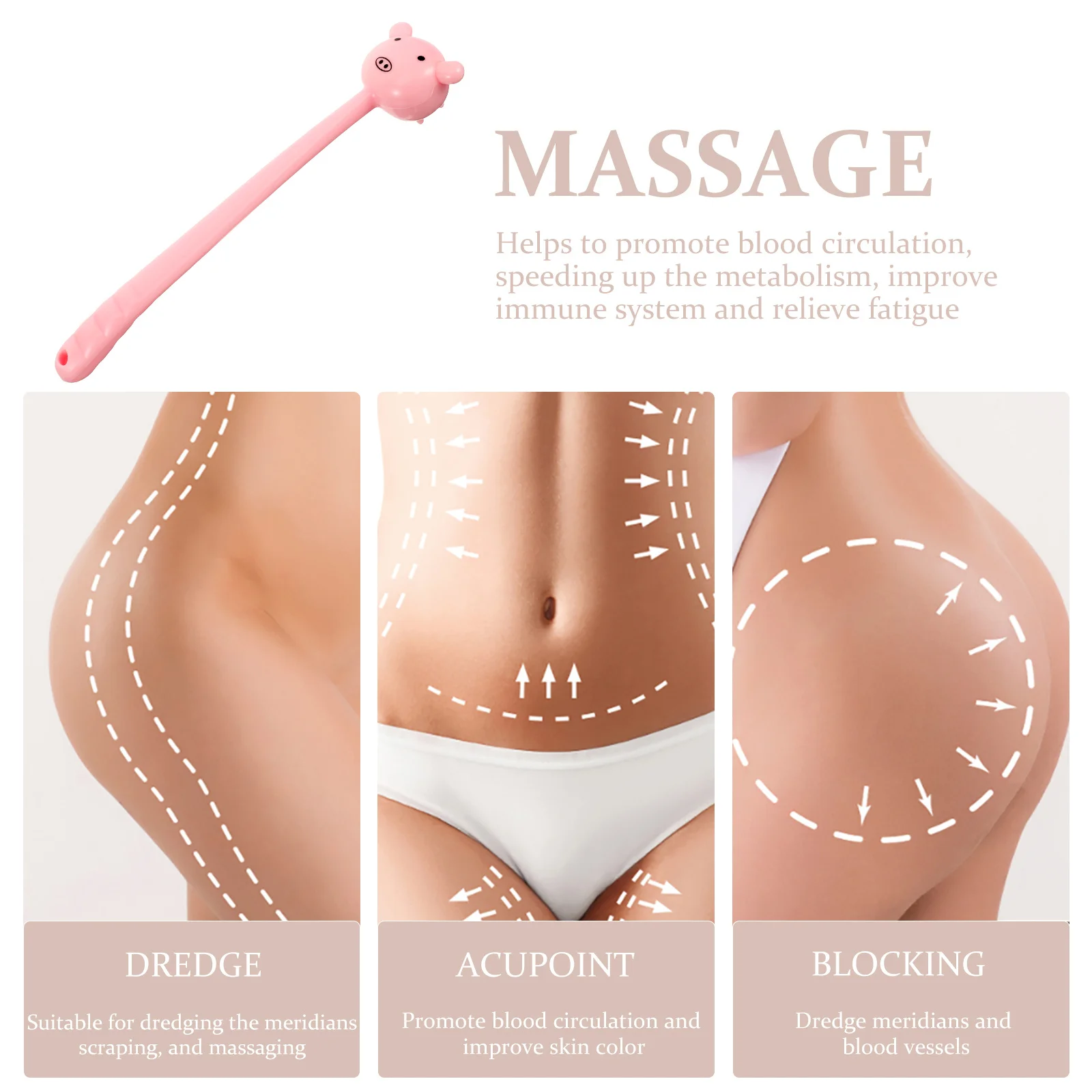 

Massage Hammer Back Massager Long Handle Anti-Slip Design For Relieving Fatigue Improving Circulation Body Massage Stick