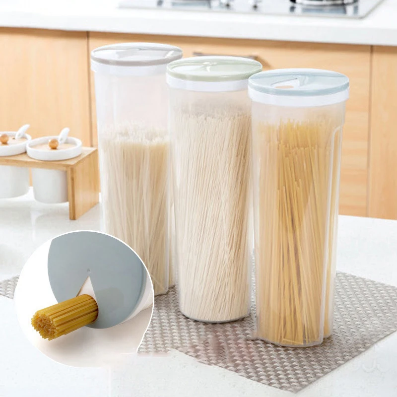 Noodle jar Food storage container Grain sealing lid Visual Cylindrical lid Multi-compartment Sealing Jar Kitchen Storage Box