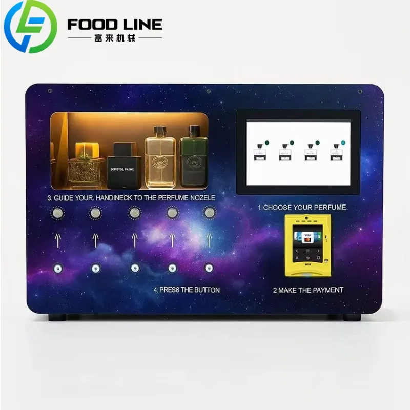 Poland AI Smart Indoor Perfume Vending Machine Steel Metal Credit Card Coin QR Code Token Payment Systems Retail Application