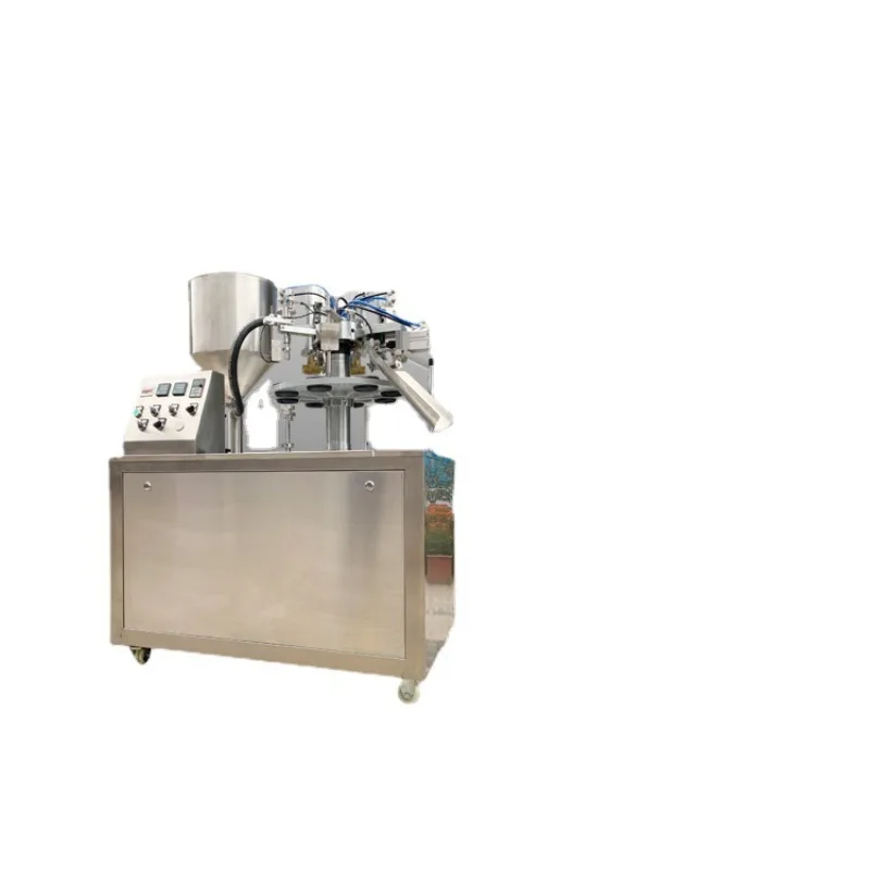 Automatic hose filling and sealing machine, hair dye cream filling and sealing machine,  care product hose filling and