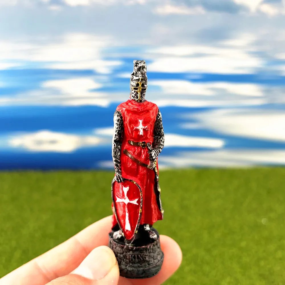 Europe Malta Souvenir Medieval Knights Templar 3D Resin Miniatures Sand Table Decorative Ornament Figurine