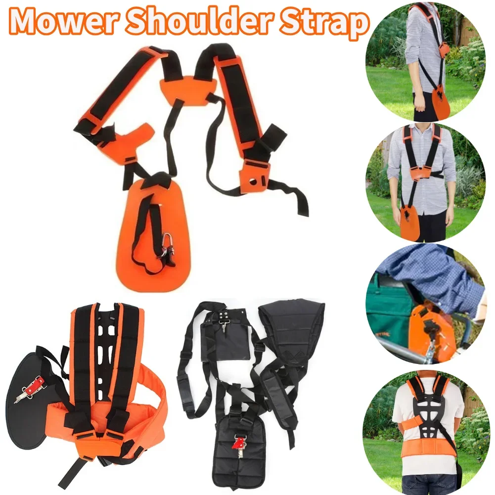 Strimmer Padded Belt Comfortable Labor Saving W Shape Double Shoulder Harness Strap for Brush Cutter Trimmer Garden Pruner Parts