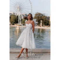 Cathy Ivory White Prom Dresses Lace Embroidery Evening Dress Elegant Sleeveless Spaghetti Mesh Strap Wedding vestidos de fiesta