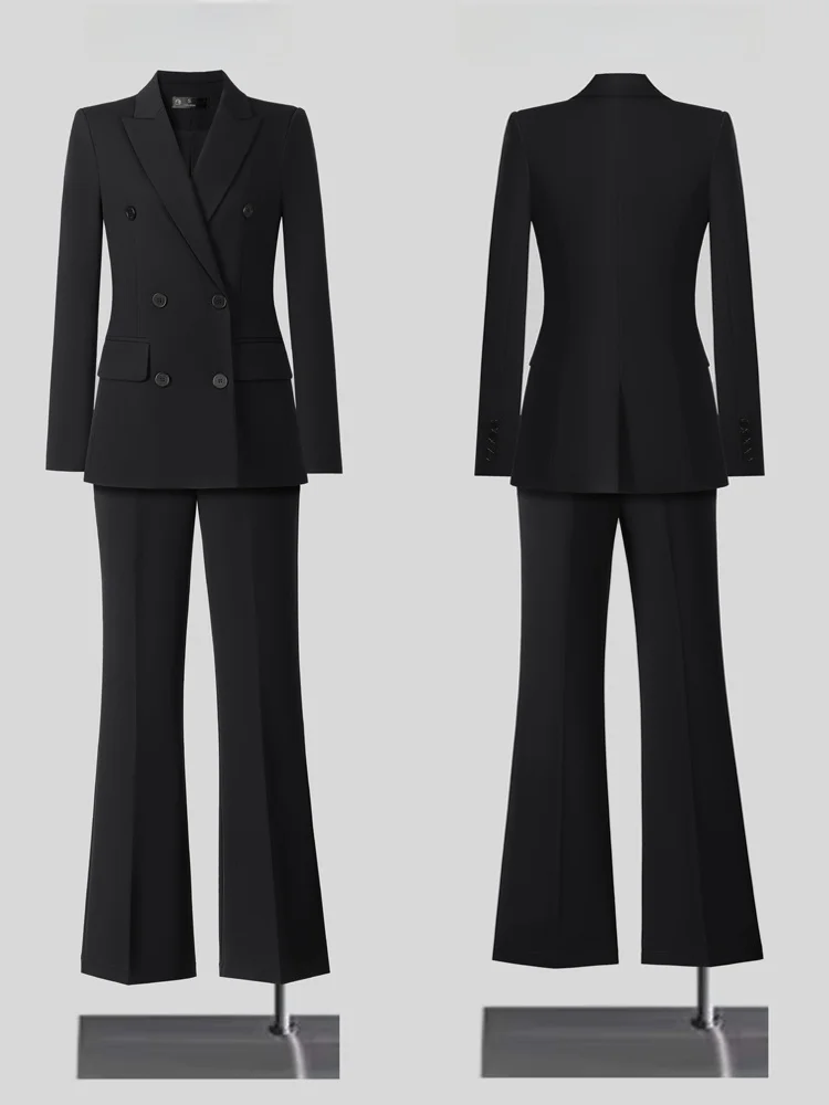 

Double-Buttoned Suit Set Women's British Style Professional Elegant High-End Career Commute Interview Formal Western Wear