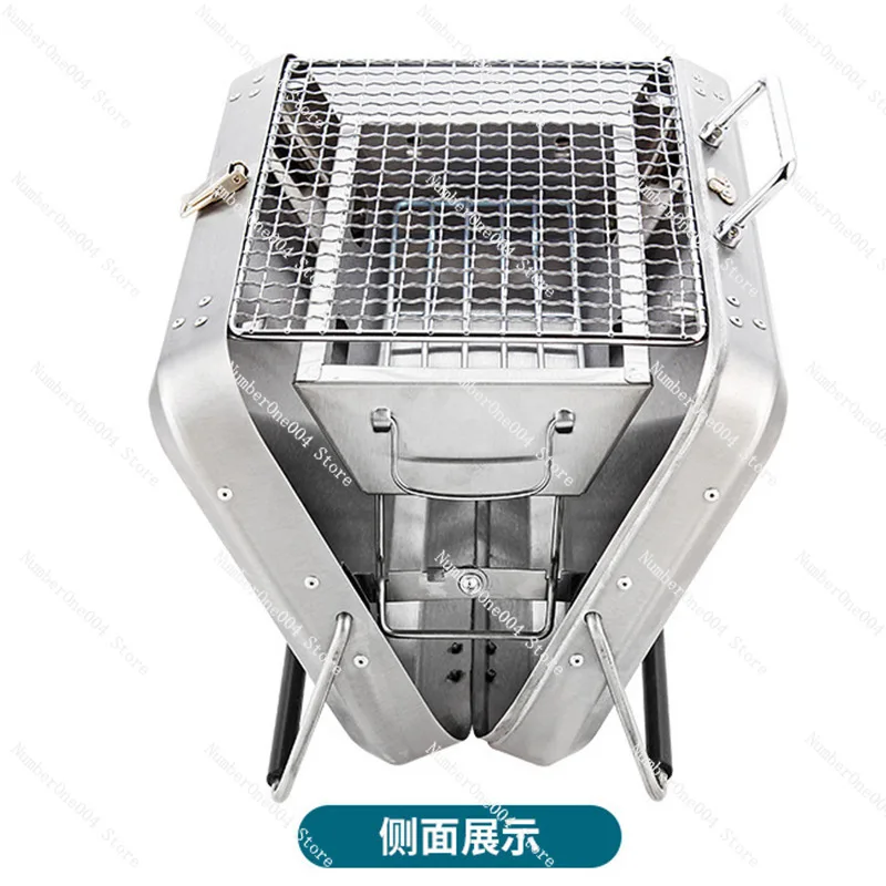 

Портативный складной угольный гриль для барбекю на открытом воздухе, походная печь для домашнего использования, для балкона и пикника