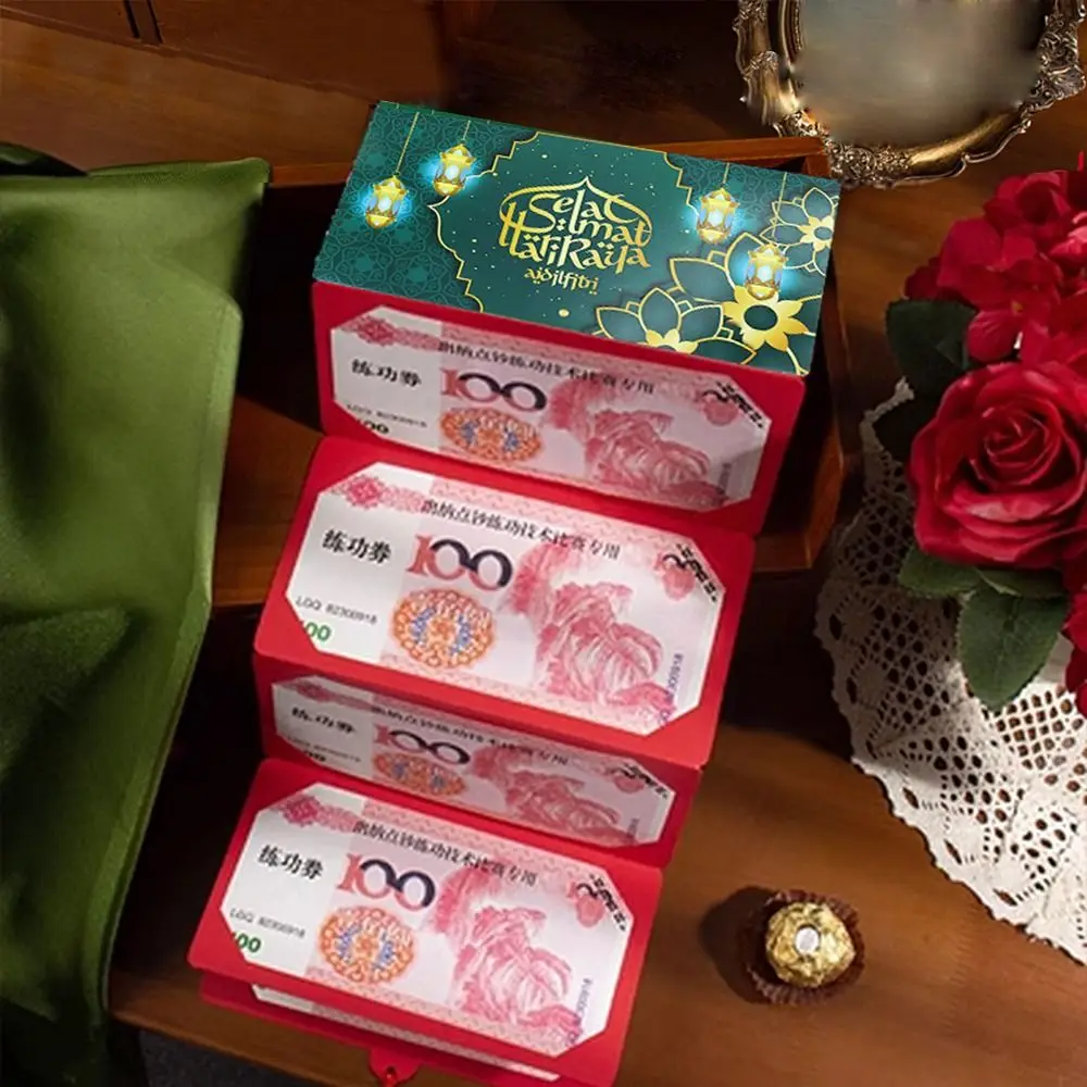 10 فتحات الماليزية السنة الجديدة المال المغلف الحظ حقيبة المال DIY بها بنفسك التعبئة نعمة حقيبة أطيب التمنيات الأحمر جيب هدايا الحفلات