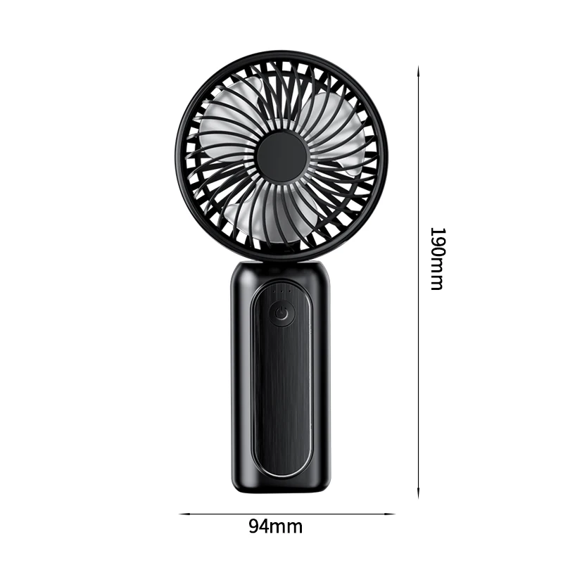 High Speed Hurricane Handheld Fan with Large Capacity 3600mAh Outdoor Portable Mini Folding Fan