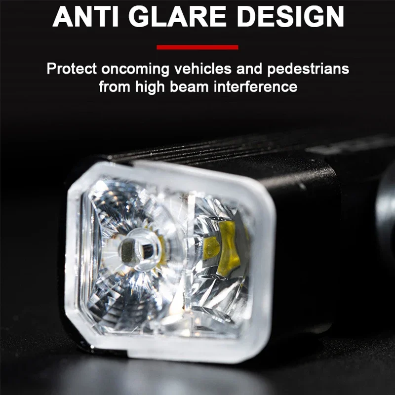 مصباح أمامي للدراجة من Bucklos، مستشعر ذكي فائق السطوع، ضوء أمامي مقاوم للماء ليلاً لركوب الدراجات، مصباح أمامي من النوع C قابل لإعادة الشحن