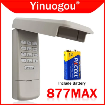 LiftMaster 877MAX Control remoto con teclado para puerta de garaje sistema de entrada sin llave para 878MAX, 877LM, 977LM, 377LM, 376LM, 315 MHz, 390 MHz