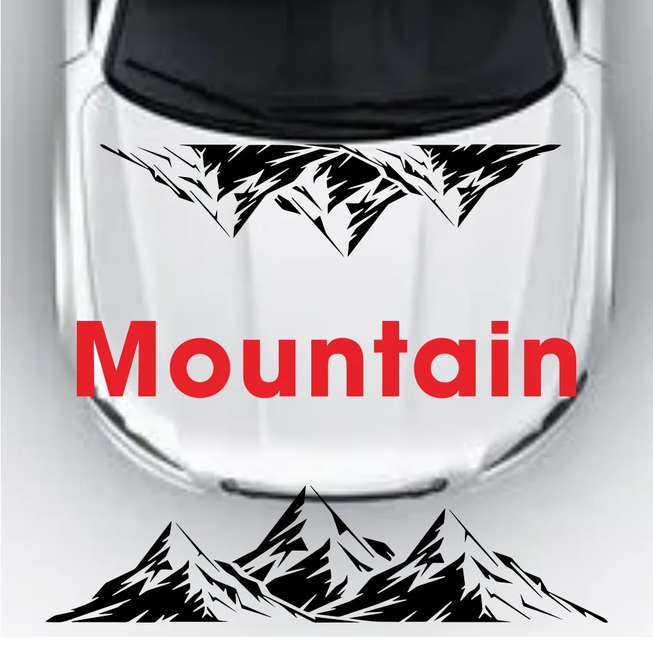 

Sports Mountain Stickers Engine Hood Decal Decoration Mountain Graphic Vinyl Cover Auto Truck Sticker Car Accessories