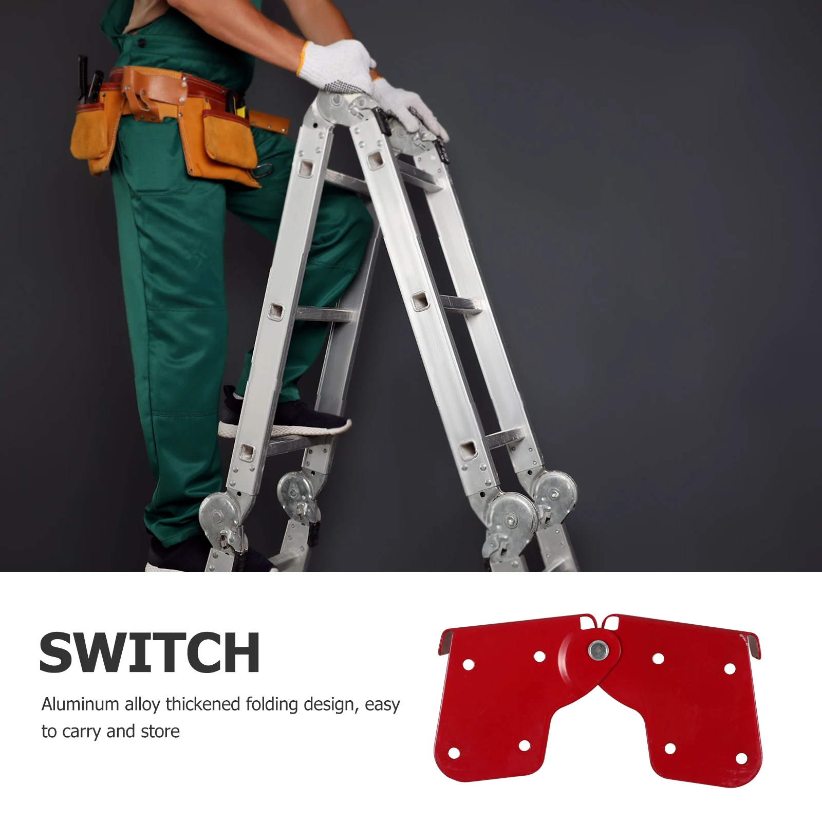 

Aluminum Alloy Reinforced Ladder Accessories Foldable Hinges for Attic Step Ladders Replacement Parts Durable Iron Joint