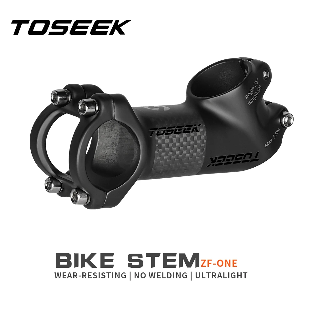 TOSEEK Fahrradvorbau 31,8 mm Lenkervorbau MTB Rennrad Vorbau Winkel 25/35 Grad 60/70/80/90/100/110 mm Matt Schwarz Grau Silber – Detail 3
