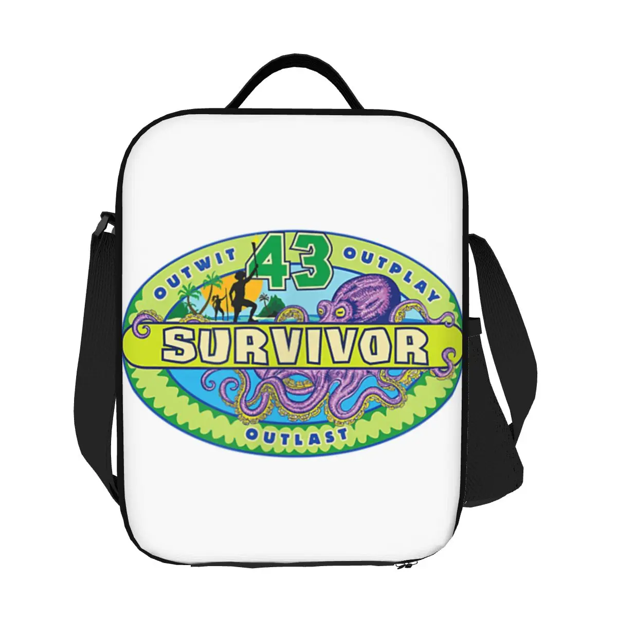 

Custom Reality TV Survivor Insulated Lunch Bags for Women Resuable Cooler Thermal Food Lunch Box School