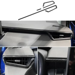 ABS Carbon Car Interior Central Control Trim Strip Modification For Toyota Corolla Cross XG10 2021 2022 2023 Hybrid Accessories