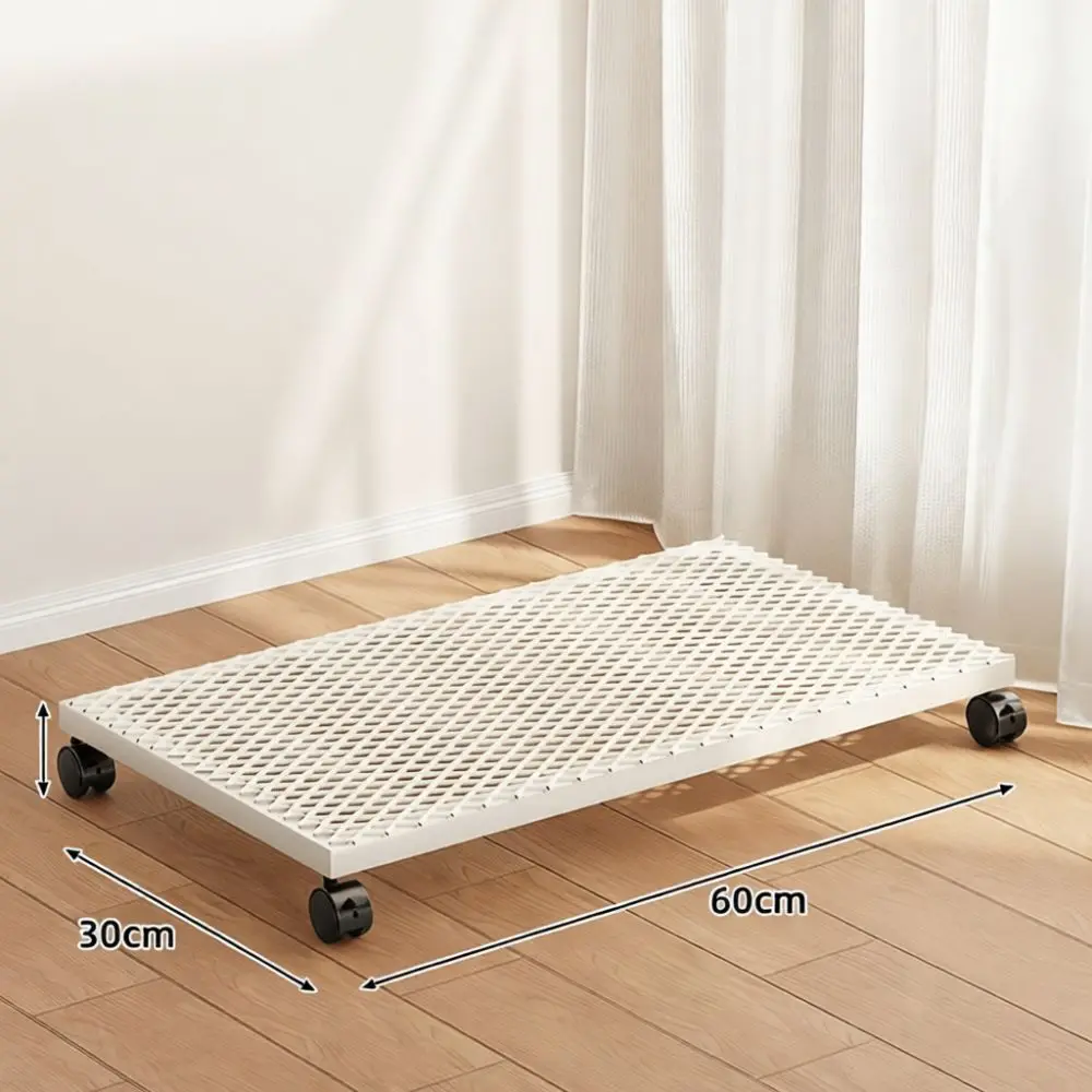 Floor Standing Plant Holder Rolling Metal Tray Rack Indoor Balcony Storage Organizer For Evesigar Garden Shelf