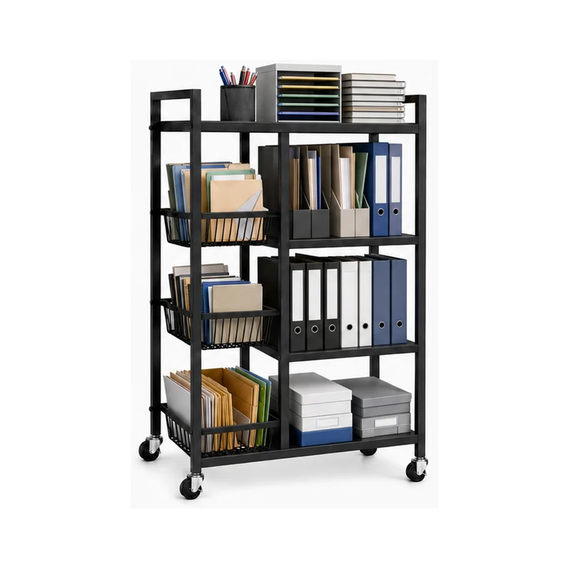 Space-Efficient Shelves for The Kitchen, Robust Build, Long-Lasting Shelving Unit, Storage Area, And a Versatile Storage Rack, Kitchen Commercial Wheeled Shelves, Standing Shelf