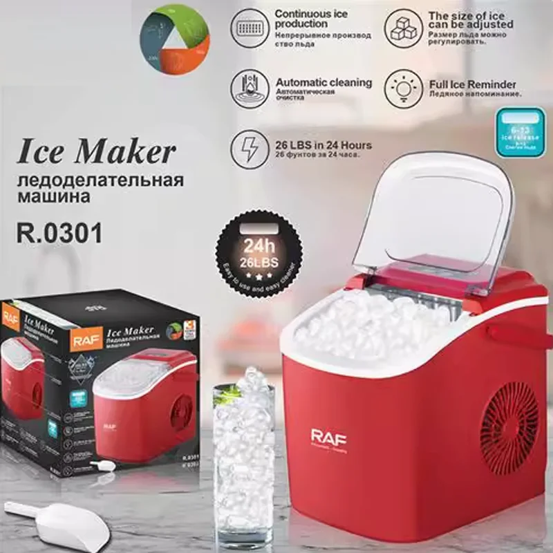 

Electric Ice Cube Maker Machine Portable Generator Cooler Compressor Chopper for a House Bars Restaurants Shops