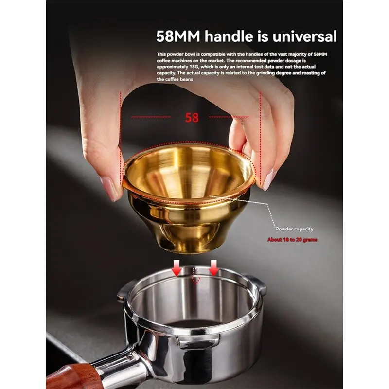 ABVG-For Enhanced Crema And Rich Flavor Extraction 58Mm Variable Diameter Espresso Portafilter Basket(0.25Mm Holes) Color