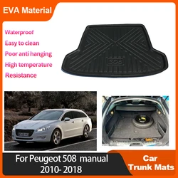 Trunk Mat For Peugeot 508 SW 508SW 2010 2012 2013 2014 2015 2016 2017 2018 Accessorie Waterproof Trunk Storage Pad Anti-dirty