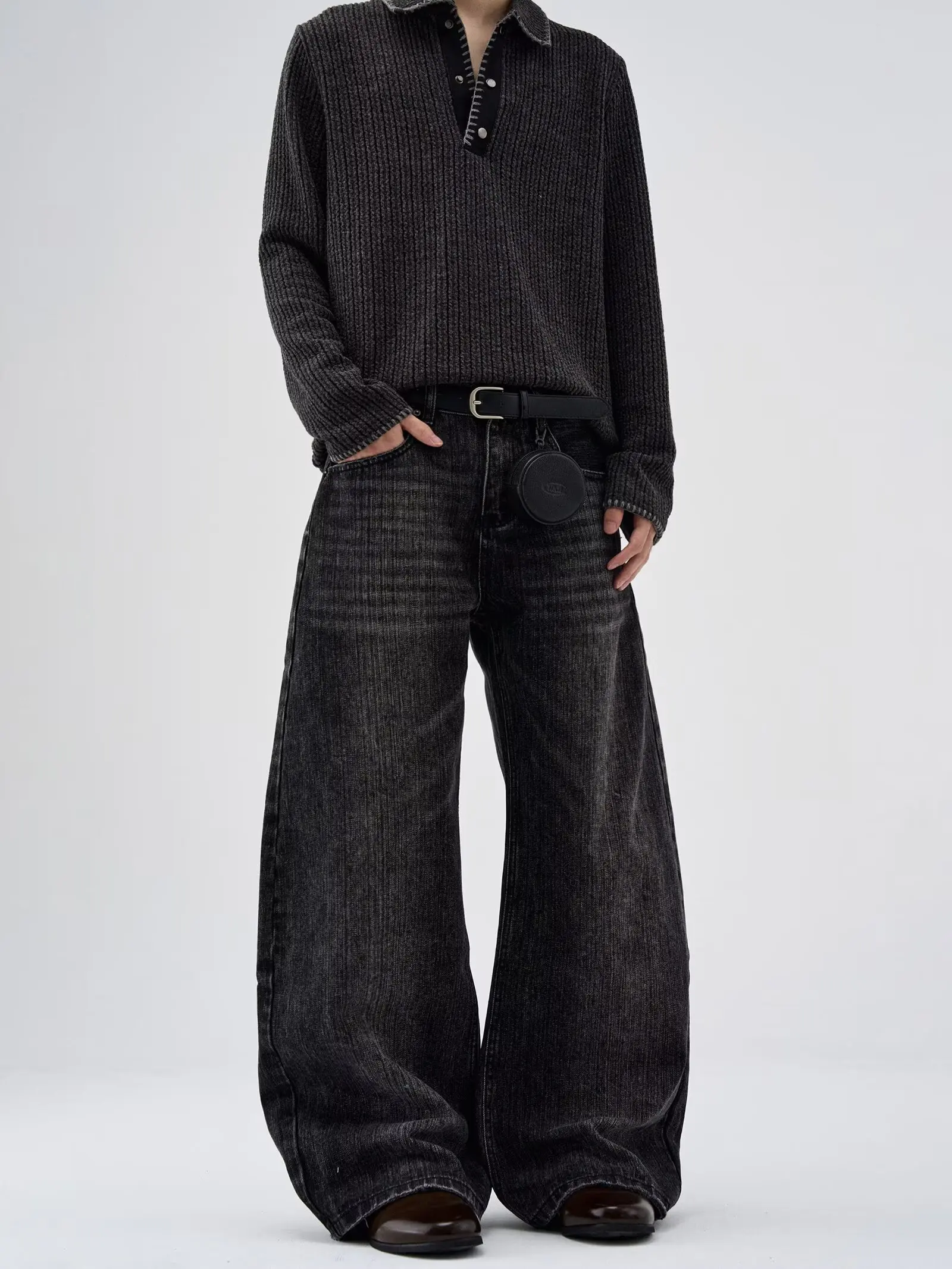 Damesjeans Amerika Hip Hop Rap Jeans Wijde pijpen Jeugd Populaire jeans Rechte pijpen Retro losse broek Oversized denimbroek