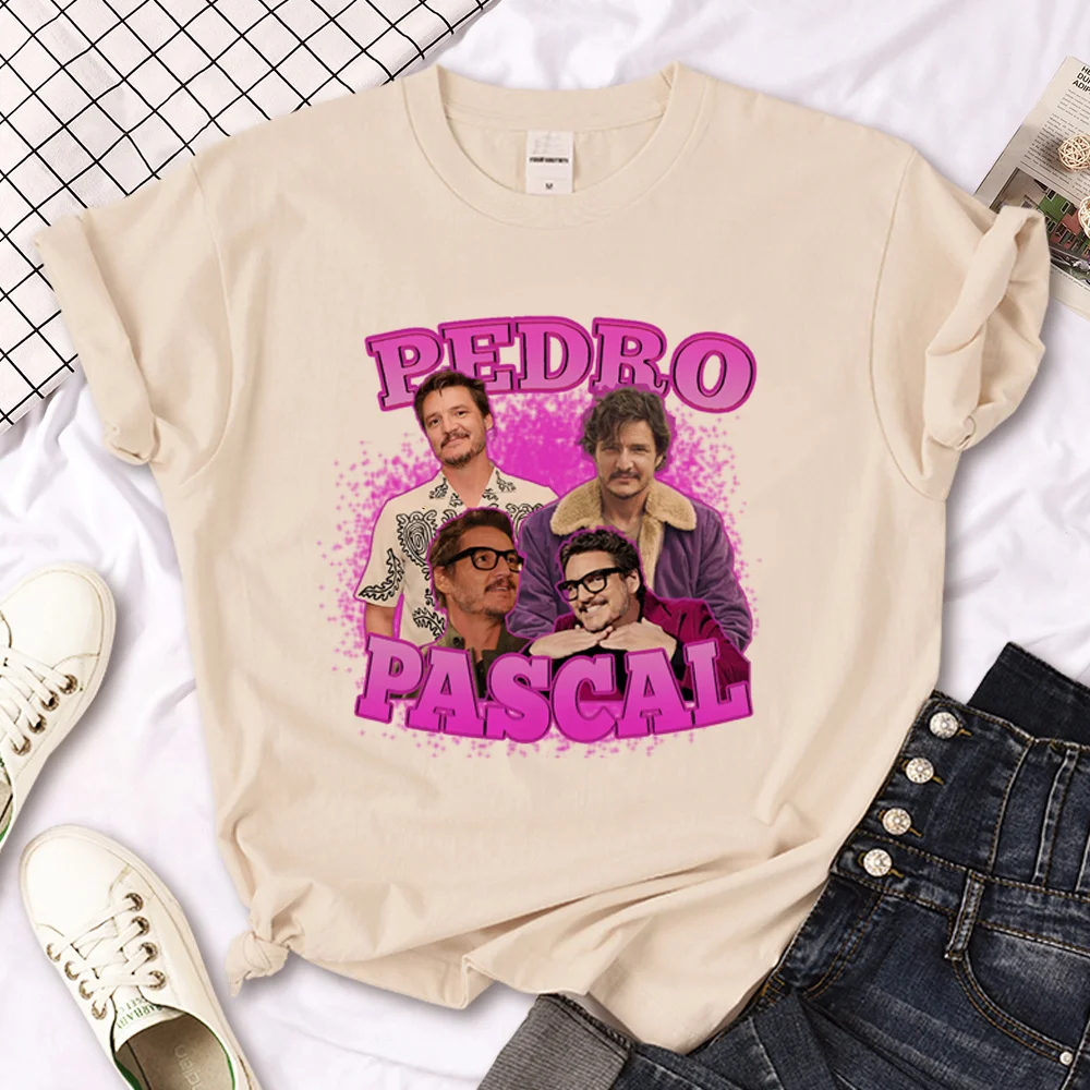 Pedro Pascal top women harajuku graphic streetwear top girl anime 2000s manga clothing