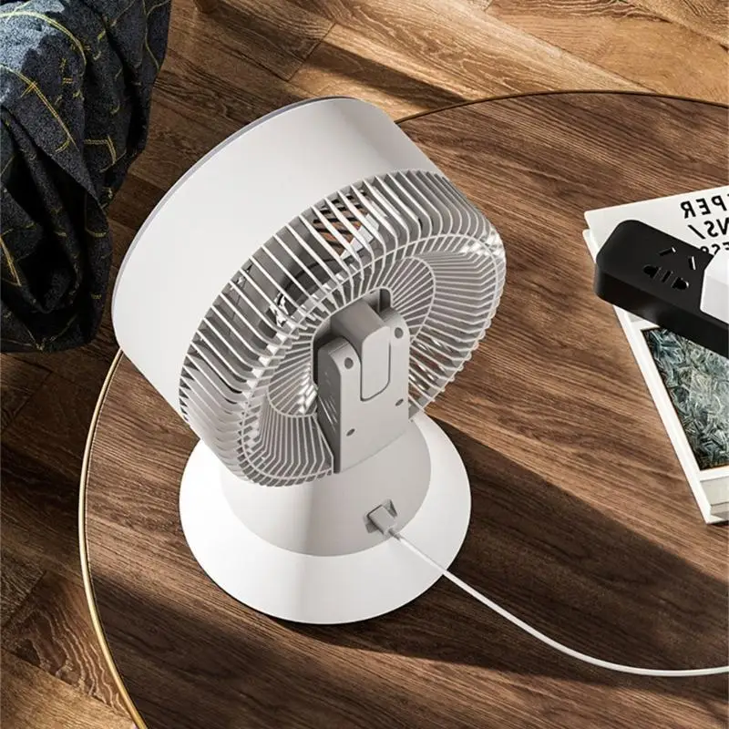 Practical 4000mAh Table Fan with Quiet Operation Rechargeable Air Cooling Fan ABS Texture for Office or Travel Use N58D