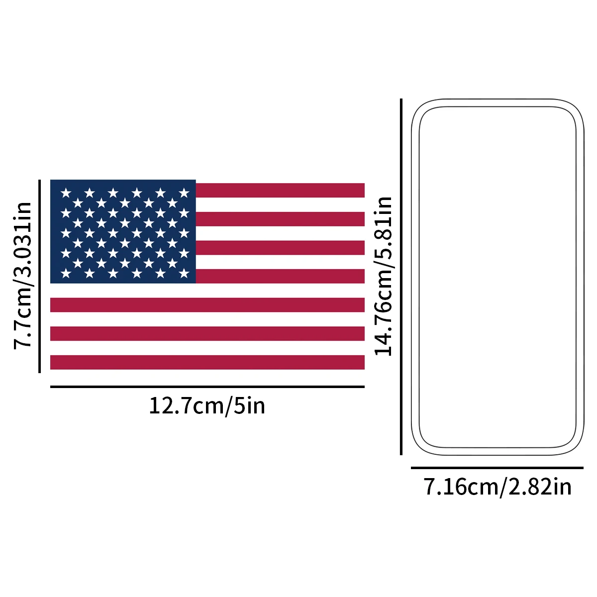 10Sheets/Pack American Flag Sticker,Patriotic Stars Reflective Stripe USA Flag Car Stickers,Suitable For Motorcycle Stickers