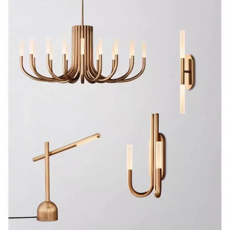 Simple Medieval Italian Design Brass Pendant Light Creative Home Restaurant Island Bar Decor Modern Gold Brass LED Pendant