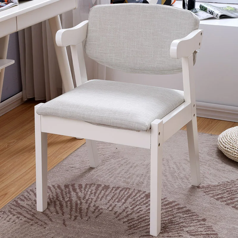 Nordic solid wood diningbook table chair theme restaurant horn chair backrest dining table hotel stool chair one piece