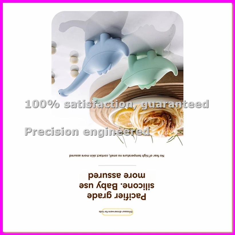 Dinosaur Shaped Infant Food Feeding Spoon Fork Child Baby Cartoon Stainless Steel Tableware Set Utensil Blue-PZZW