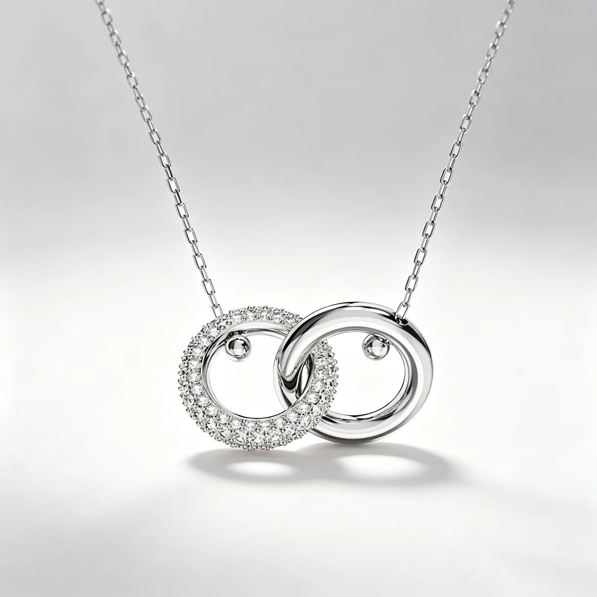Women's Minimalist Double Ring Zircon Jewelry Set