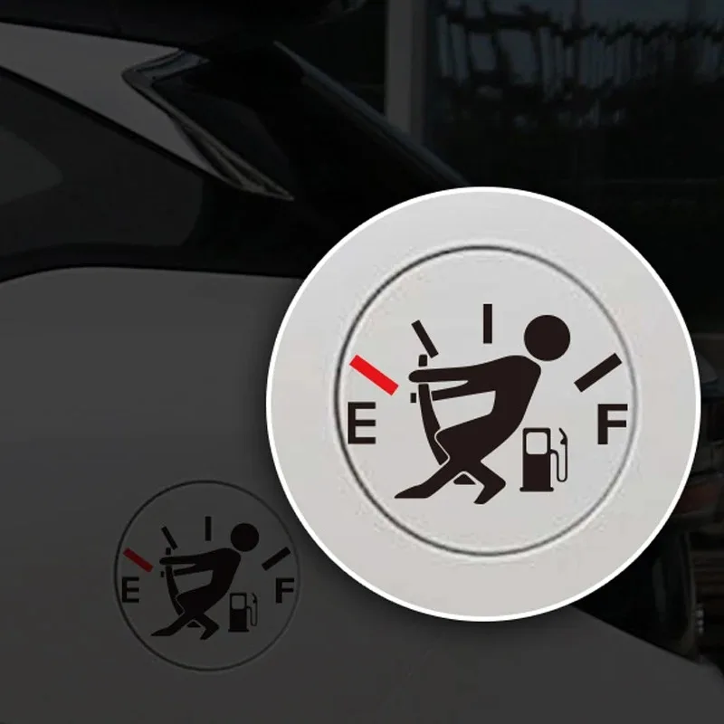 Car Stickers High Gas Consumption Stickers Angry Boys Adjust Fuel Gauge Empty Stickers Auto Waterproof DIY Decor Accessories