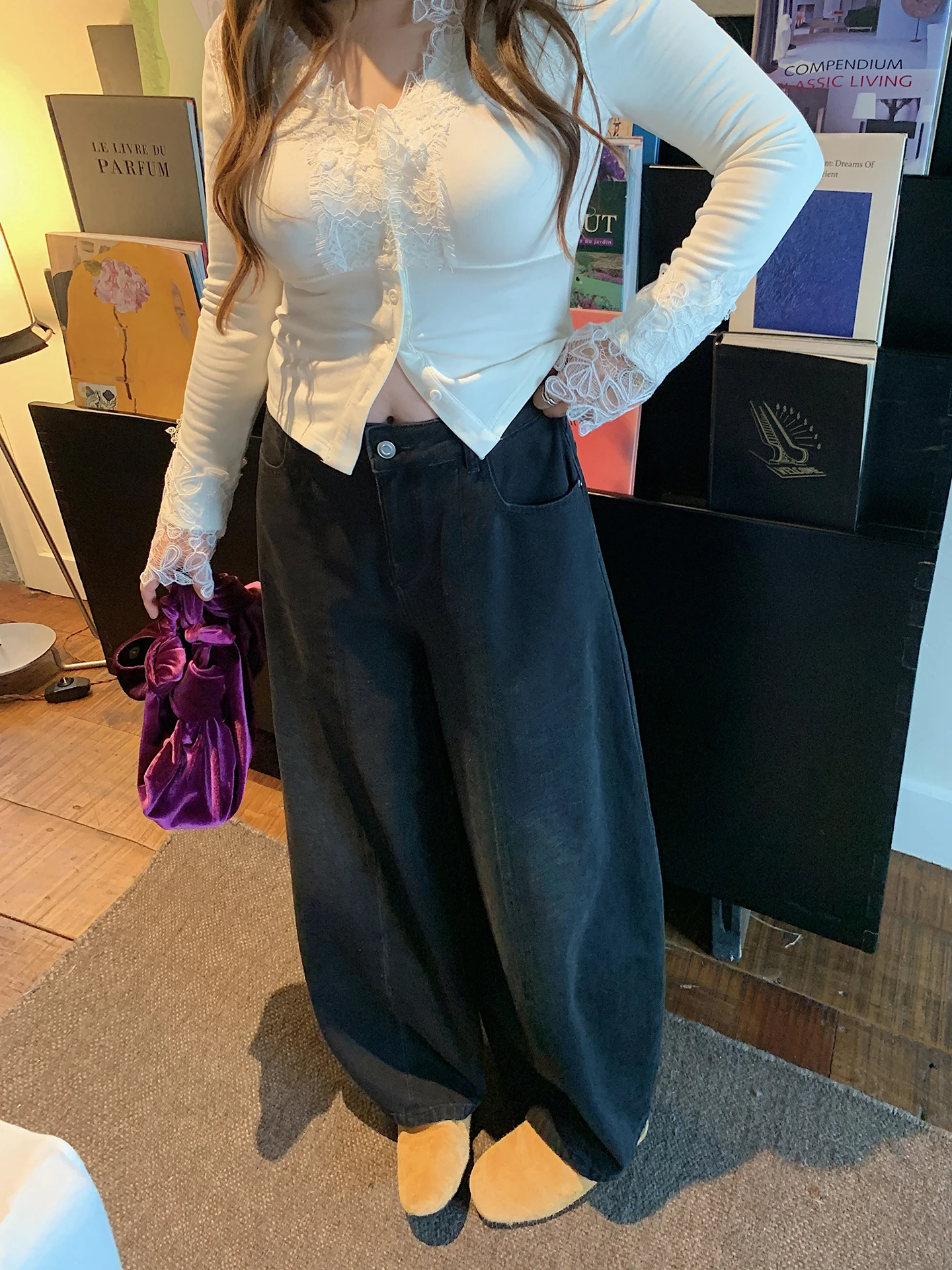 

High Waist Balloon Jeans Women's Spring 2026 New Sle Loose Fit Slimming Jeans Knife Air Balloon Denim Ladies Trousers