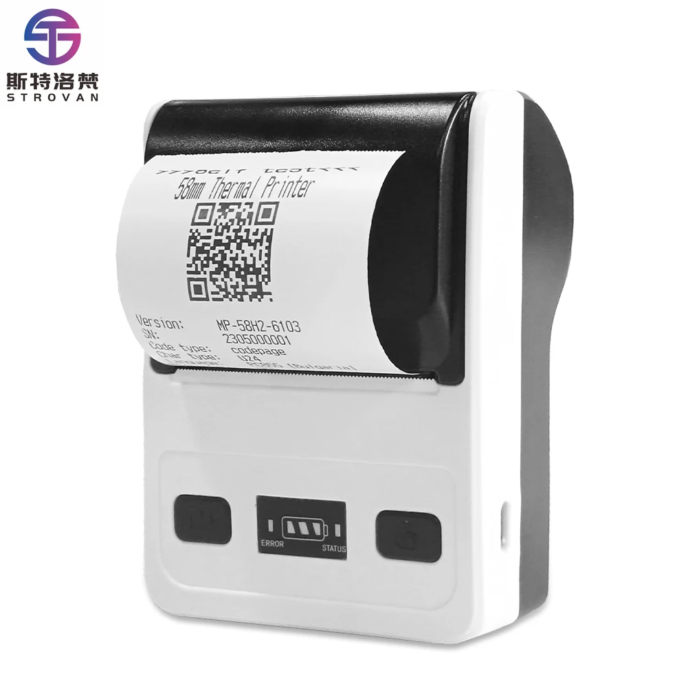 

58mm Thermal Printer Mechanism Portable Printers Wireless for Travel 58mm Mini Portable Printer with bluetooth