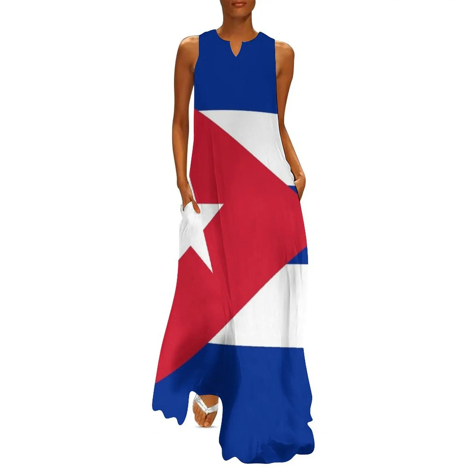 

Cuban flag of Cuba Long Dress cocktail dresses Women dresses summer women clothing 2024 new arrivals wedding dresses for woman