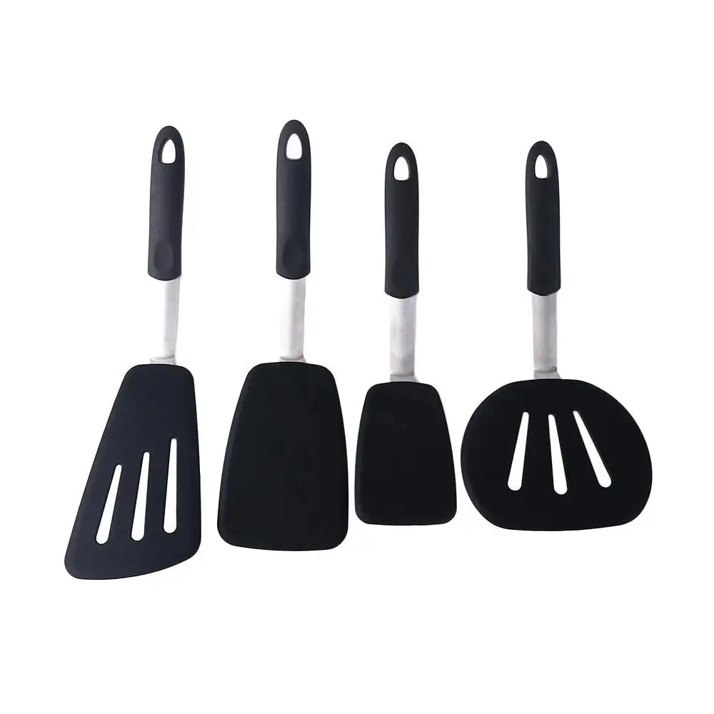 Kitchen Flexible Non-stick Pancake Flipper Silicone Spatulas Cookware Cooking Utensil Turner Set