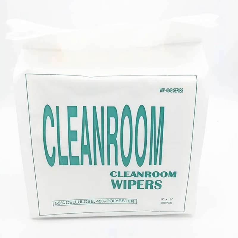 Cleanroom 45% Polyester, 55% Cellulose Spun Lace Non Woven Polycellulose Wipes