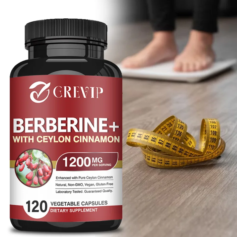 Premium Berberine + Ceylon Cinnamon 1200 Mg - Glucose Metabolism, Healthy Weight Management Supplement