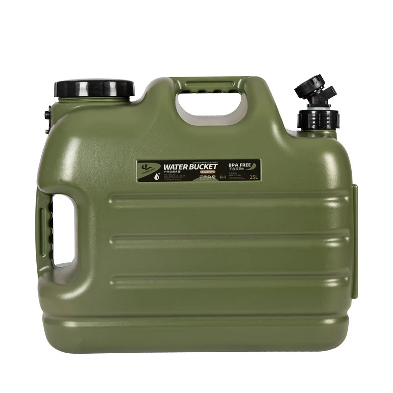 Équipement de stockage d'eau de camping en plein air portable, robinet et poignée de transport