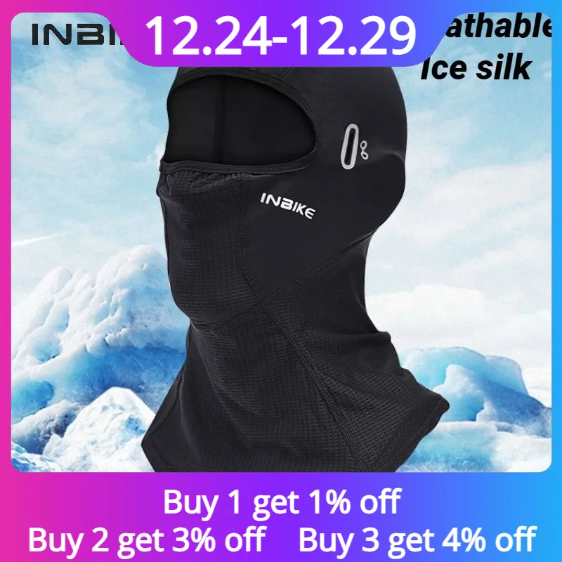 Inbike Cycling Mask Ice Silk Breathable Masks For Men Cool Down Long Short Mask Face High Elasticity Mask For Face