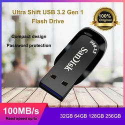 SanDisk Ultra Shift USB 3.2 Flash Sürücü 32GB 64GB Mini Kalem sürücü 128GB 256GB 512GB 100MB/s'ye kadar Okuma Hızı U Disk Memory Stick