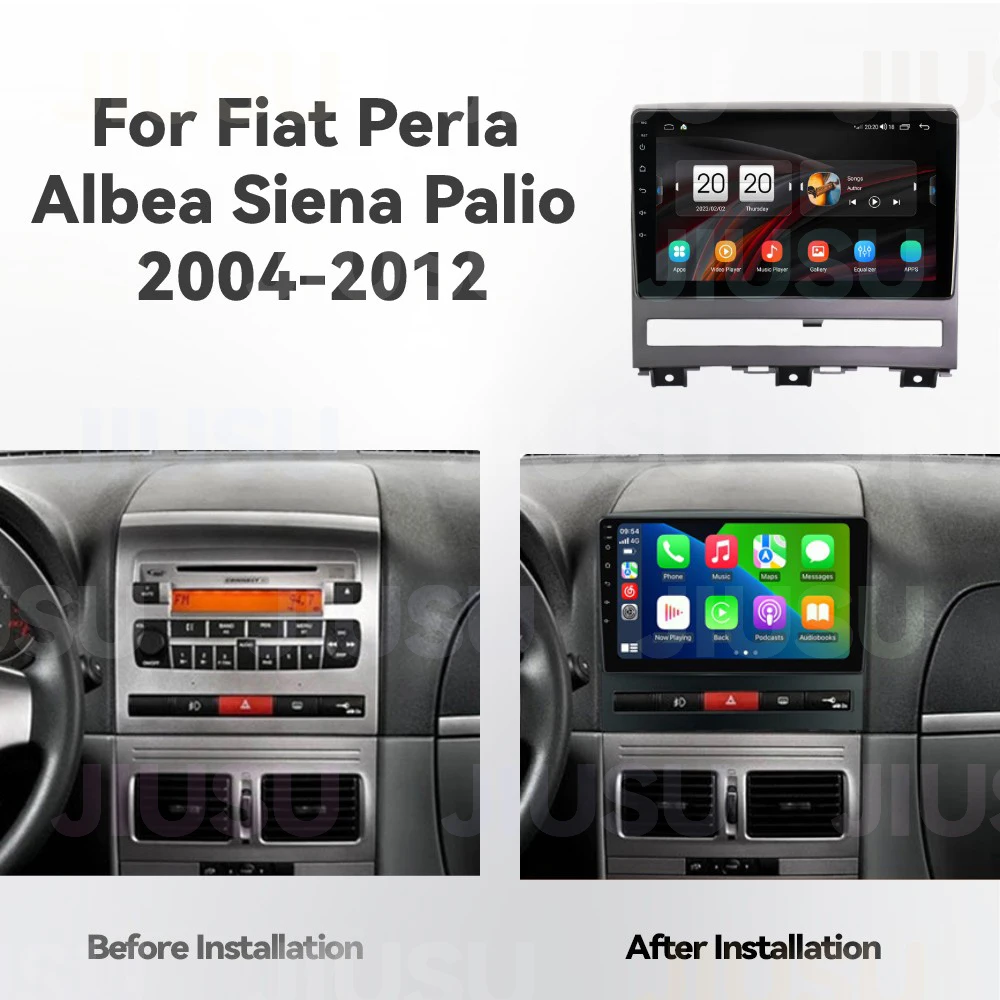 Android 12カーラジオ,DVDプレーヤー,ステレオ,マルチメディアオーディオシステム,CarPlay,DSP, DAB, Fiat, Perla, Albea, Palio, 2004-2012