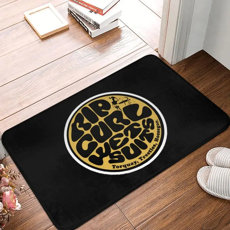 Personalizado rip curl impressão tapete para porta da frente personalizado capacho antiderrapante cozinha banheiro tapete decoração de escritório em casa