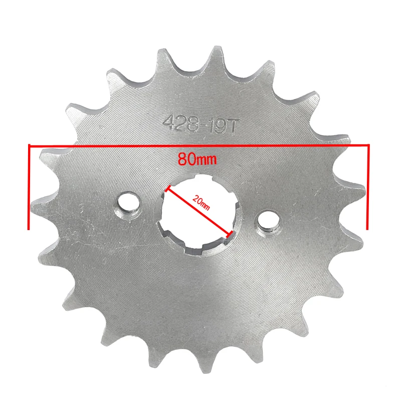 Motorcycle 428 17/20MM 10 11 12 13 14 15 16 17 18 19T Front Engine Sprocket For Dirt Bike ATV Quad Go Kart Moped Buggy Scooter